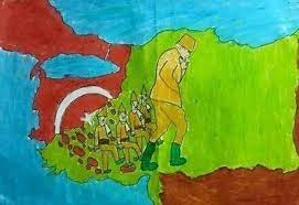 Canakkale Savasi Cizimleri Canakkale Savasi Resim Yarismasi Cizimleri Canakkale Savasi Ogrenci Cizimleri Canakkale Savasi Karakalem Ciz Painting Art Tatting