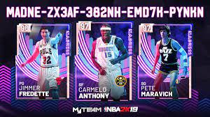 What are the locker codes for myteam nba 2k21? Nba 2k21 Myteam On Twitter Locker Code Use This Code For A Chance At A Madness Pack Including Pd Carmelo Anthony Also On The Board Are Tokens Or Mt Available For