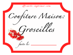 Confiture De Groseilles Etiquette Confiture Etiquettes De Pot Etiquettes Confitures Gratuites