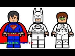 Download and print these lego superman coloring pages for free. Lego Batman And Lego Superman With Lego Green Lantern Coloring Book Coloring Pages Kids Fun Art Sg Minifigures