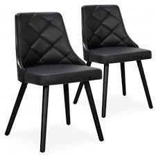 Découvrez vite notre sélection de chaise en bois pas cher de qualité. Chaises Scandinaves Bois Noir Et Simili Cuir Noir Lot De 2 Pas Cher Scandinave Deco