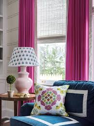 Fuchsia Living Room Curtains Design Ideas