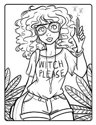 Witch Please Witch Coloring Pages Witch Drawing Pastel Goth Art
