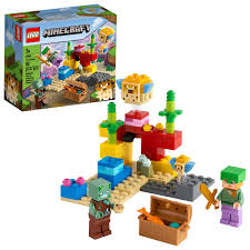 Check spelling or type a new query. Lego Minecraft The Coral Reef 21164 Featuring Alex A Drowned And 2 Cool Puffer Fish 92 Pieces Walmart Com Walmart Com