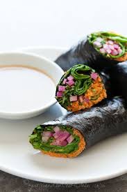 Raw Vegetable Nori Wraps With Sunflower Butter Dipping Sauce Recipe Healthy Recipes Food Raw Food Recipes