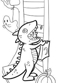 Drachen sind komplex und variieren in farbe und schatten. Kostenlose Malvorlage Halloween Halloweenverkleidung Drache Zum Ausmalen