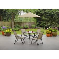 Maybe you would like to learn more about one of these? Mainstays Albany Lane 6 Piece Outdoor Patio Dining Set Tan Walmart Com Walmart Com