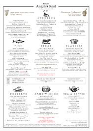 Anglers Rest A La Carte Menu Cafe Menu Design Menu Design Layout Menu Restaurant