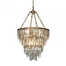 Glass ceilings differ from each other not only in the external texture, color, shape, but also in the material, since various ingredients can be used in the production process. Ceiling Pendant 6 Light Brass Glass Tiered Pendant Large