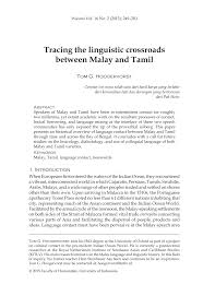 Recruiting novel writers, create your own story! Pdf Tracing The Linguistic Crossroads Between Malay And Tamil