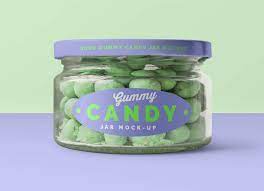 Download Free Sour Gummy Candy Snack Jar Mockup Psd Good Mockups
