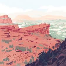 I Love This Steep View I Pass On My Bike Ride Home From The Hill Second Attempt To Capture It Illustration Art Design Landscape Art Illustration