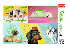 Dog jigsaw puzzles for adults uk. Puzzle Neon Color Line Dogs Trefl 10578 1000 Pieces Jigsaw Puzzles Dogs Jigsaw Puzzle