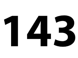 They also used 143 for i love you. Zahl 143