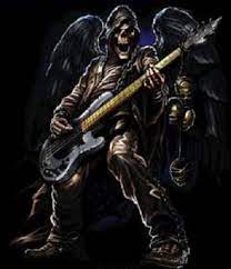 Music T Shirt Skeleton Axeman Bass Guitar Rocker Quilt Etsy In 2021 Grim Reaper Skull Art Gothic Wallpaper