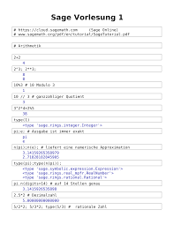 To understand this example, you should have the knowledge of the following javascript programming. Https Www Uni Frankfurt De 52690436 Sage Vorlesung1 Pdf