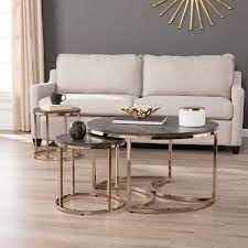 Maybe you would like to learn more about one of these? Silver Orchid Belle Round 3 Piece Nesting Coffee Table Set Overstock 23559241 Espresso Champagne
