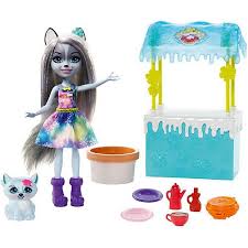 Enchantimals Kakaostand Mit Hawna Husky Puppe 15 Cm Tierfigur Whipped Enchantimals In 2020 Geschenke Fur Kinder Husky Tiere