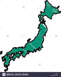 Zeichnen Von Japanischen Karte Insel Tourismus Destination Stock Vektorgrafik Alamy