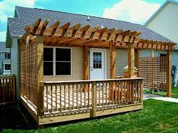 Decks, arbors & backyard living spaces. Front Door Home Ideas Pergola Over Deck Arbor Doors Window Bing Images More Design Garden Design For Small Spaces Backyard Pergola Pergola Deck With Pergola