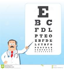 Optician Doctor With Snellen Eye Chart Doctor Stock Vector