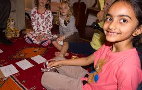 Inside a "SuperGirl Math" playgroup