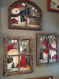 Old Windows Painted For Christmas Christmas Decor Diy Christmas Wood Christmas Diy