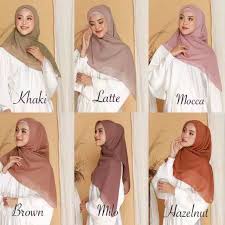 Kerudung warna mocca, gaya berbusana makin cantik dan trendi. Jilbab Murah Hijab Pollycotton Bella Square Part 1 Shopee Indonesia