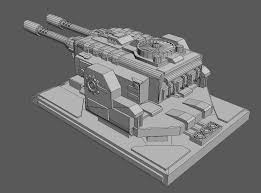 Laser Turret 3d Model Turret Future Tank Star Wars Design
