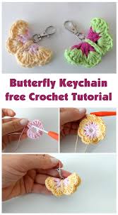 Crochet Butterfly Keychain Design Peak Crochet Keychain Pattern Crochet Butterfly Pattern Crochet Butterfly