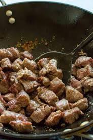 Add half of the marinated beef, spreading it out into single layer; Mongolian Beef Recipe Jessica Gavin