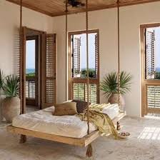 Diy Suspended Bed Suspended If Your Ceiling Can Support The Weight Of A Bed And Sleeper You Can Use This Classic Method To Hang It J In 2020 Porch Bed Home