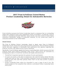 interstate batteries award write up