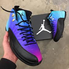 Jordan 12 Retro Black Metallic Gold White Air Jordan 12 Retro Ombre Gradient Sneakers Fashion Fresh Shoes Retro Sneakers
