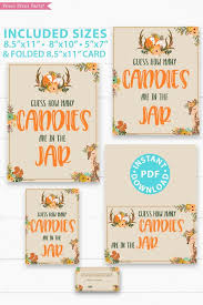 We made simple jar for candies with sensors, watch how many candies are left and be alarmed when somebody is steeling your sweets! Guess How Many Sign Woodland Baby Shower Press Print Party