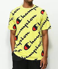 Black And Yellow T Shirt Mens Champion Explode Script Yellow T Shirt Zumiez Champion Clothing Yellow T Shirt Champion Clothing Mens
