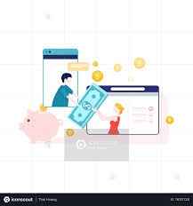Premium Online Banking And Money Transfer Illustration Download In Png Vector Format Online Banking Money Transfer Banking