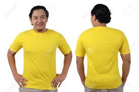 Sportswear t shirt mock up for sport club. Yellow T Shirt Mock Up Front And Back View Isolated On White Stock Photo Picture And Royalty Free Image Image 147530810