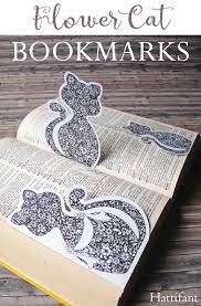 Coloring pictures of cats and kittens of course! Flower Cat Bookmarks Hattifant