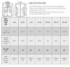 rare sport coat sizing chart 2019