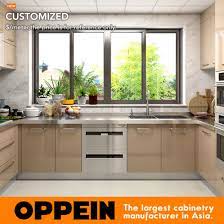 Typically, installing custom kitchen cabinets only takes a few days (3 days, on average). China Oppein Wet And Dry Stainless Steel Kitchen Cabinet With Stainless Steel Countertop Op17 St02 China Kitchen Furniture Stainless Steel Cabinets