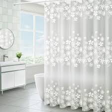 Accentuate the rooms in your home with curtains, which come in a variety of colors, styles, and lengths. White Flower Bathroom Waterproof Shower Curtains Transparent Floral Shower Curtain Peva Plastic Hooks Bath Curtain Wish