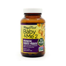 Live well with grape seed extract, milk thistle & bilberry! Baby Me 2 Prenatal Probiotic Prebiotic Megafood
