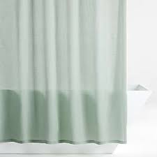 The pros about cloth shower curtains are that they are more attractive as they tend to have beautiful embellishments and are washable shower curtains. Fabric Shower Curtains Crate And Barrel
