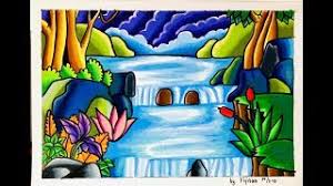 Lantas bagaimana cara menggambar sketsa yang baik dan benar ? 40 Trend Terbaru Cara Menggambar Dan Mewarnai Gradasi Pemandangan Gunung Sungai Dan Air Terjun Cakrawala