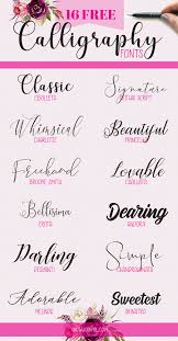 16 Free Calligraphy Fonts For Your Next Creative Project In 2020 Lettering Tutorial Fonts Hand Lettering Tutorial Free Calligraphy Fonts