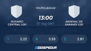 Both rosario central and arsenal de sarandi have a fair chance to win the game. Rosario Central U20 Arsenal De Sarandi U20 Live Score Stream Odds Stats News