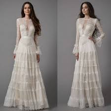 Multi tiered needle and thread. 2020 Newest Boho Wedding Dress Elegant Lace Long Sleeve Vestido De Noiva Beach Vintage Muslim Tiered Lace Wedding Gowns Buy At The Price Of 259 00 In Aliexpress Com Imall Com