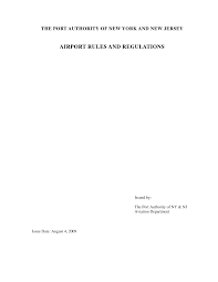 Port authority of new york. Https Www Panynj Gov Content Dam Airports Pdfs Rules Regs Revision 8 04 09 Pdf