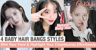 This haircut is a combo of bob and bangs on the front of the face. Korean Baby Hair Bangs Styles For A Slimmer Smaller Face Girlstyle Singapore